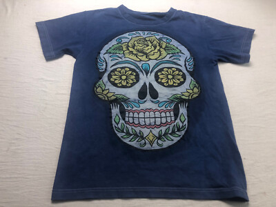 Dia De Los Muertos Day Of Dead T-shirt Mexican Skull Retro Blue Tie Dye