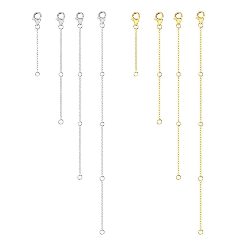 Durable Jewelry Extender Adjustable Lobster Clasps Connectors Extension Chain
