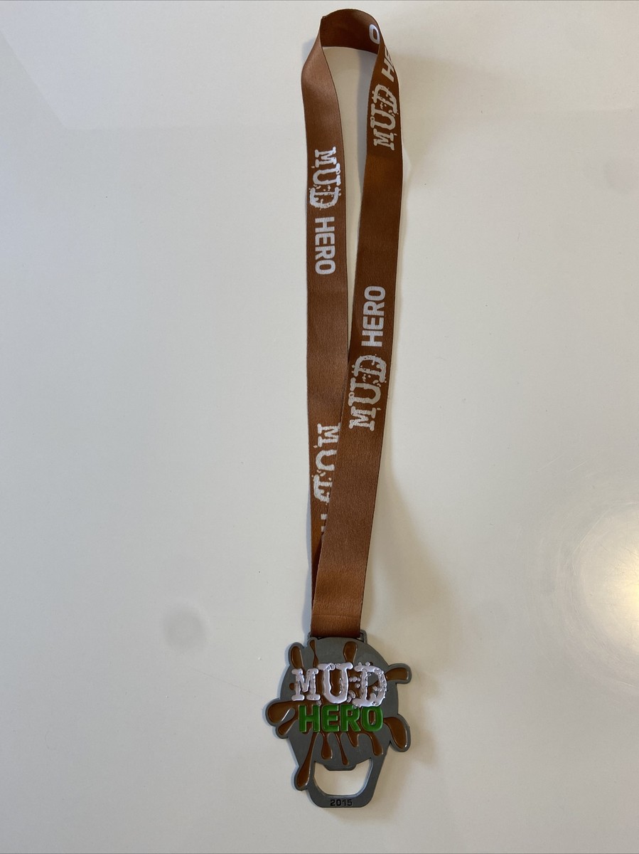 Collectable 2015 Mud Hero Obstacle Course Medal with Bottle Opener