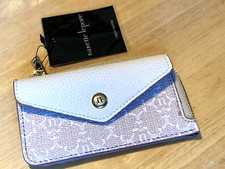Nanette Lepore Wallet Keychain Bernie Monogram Logo Top Zip Card Case Holder NWT