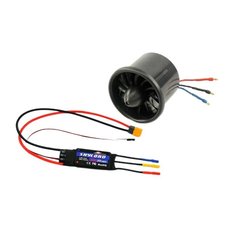 Dynam 70mm 12-Blade 4S EDF Power System w/ TC2827-2600KV Brushless  Motor，80AESC - Image 2 of 3