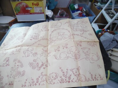 Vintage Artex puppies & kittens transfer patterns page # 2200 B