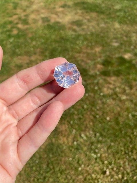 Certified Natural White   Sapphire 65.00 TCW Octagon  Shape