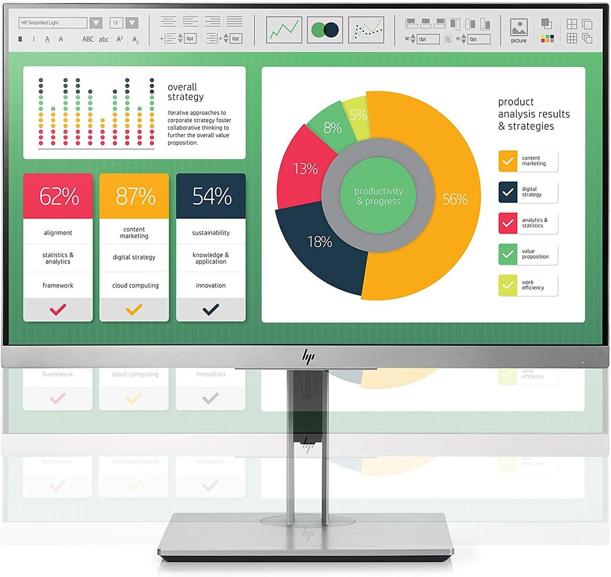 HP EliteDisplay 21.5インチワイドIPSモニター E223 HP EliteDisplay E223 21.5 inch Widescreen IPS Monitor W/ Stand