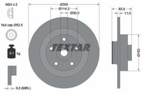 2X Textar 92233103 Bremsscheibe FüR Renault