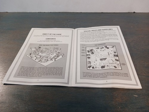 MILTON BRADLEY Mouse Trap Instruction Manual Replacement Piece 1986 - Picture 2 of 4