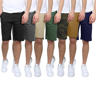 Men's 5-Pocket Flat-Front Stretch Twill Chino Short 3 PACK (Size 30-42)FREE SHIP
