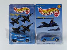 Hot Wheels Navy Blue Angels VW Drag Bus + Fat Fendered 40 19690 22073 New MOC