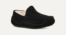 UGG Ascot 1101110/BLK Loafer Men's Black Suede Moc Toe Slip On Slippers FL3965