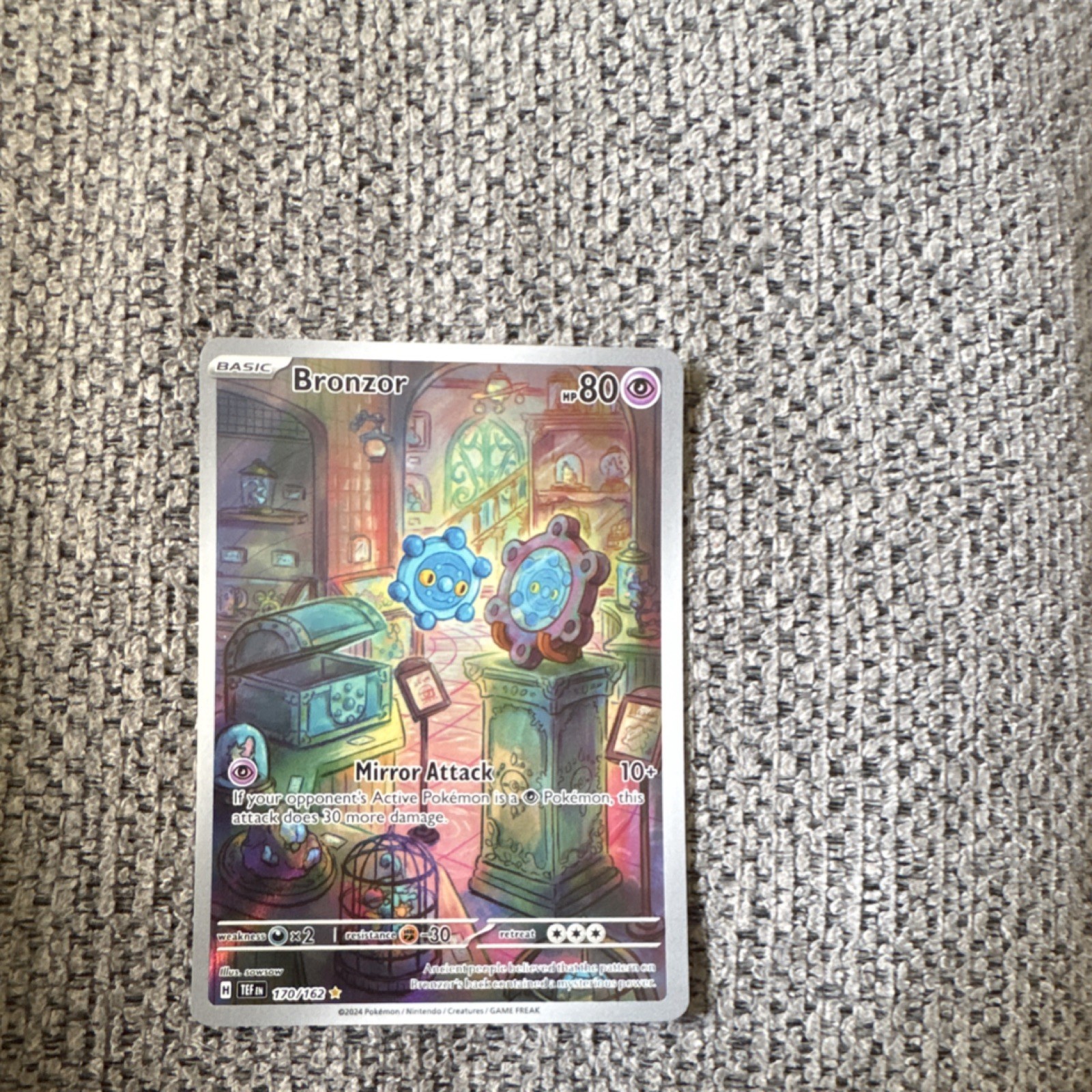 Pokémon Bronzor 170/162 Illustration Rare Holo SV05 Temporal Forces Card