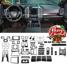 Carbon Fiber Interior Cover Decor Trim Overlay for Ford F-150 15-20 Accessories