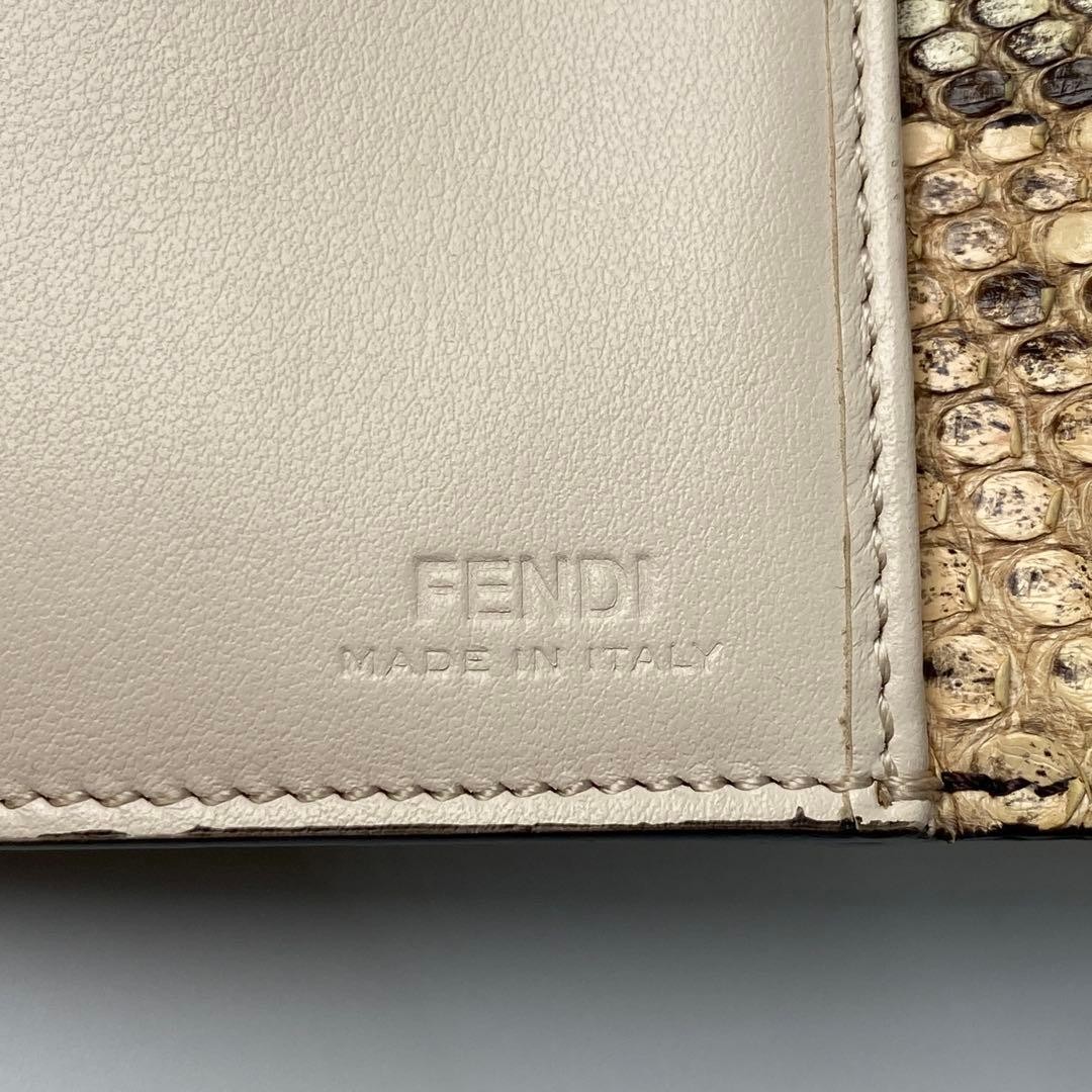 FENDI python tri fold wallet turn lock - image 14