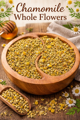 Chamomile Whole Flowers Bulk Dried Chamomile | German Matricaria Chamomilla