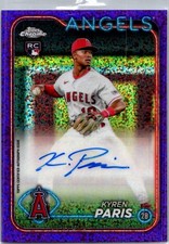 2024 Topps Chrome Update Kyren Paris Auto Purple Speckle Refractor Angels #AC-KP