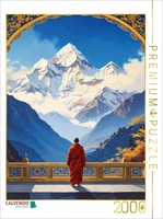 Calvendo Puzzle Buddhist Monk With A View Of The Himalayas | 2000 Pieces, Finish