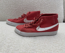 Nike SB Red Mid-Top Skateboarding Shoes, US S...