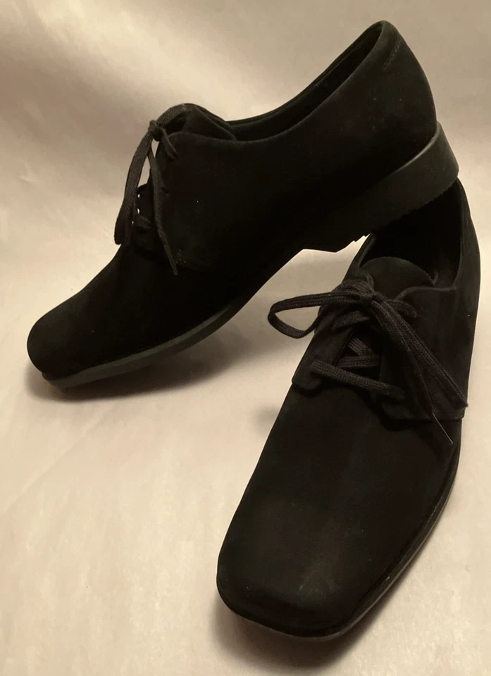 New Rockport Cold Hollow Womens 10W Black Leather Cushioned Office Lace Up Shoes - Image 2 of 4