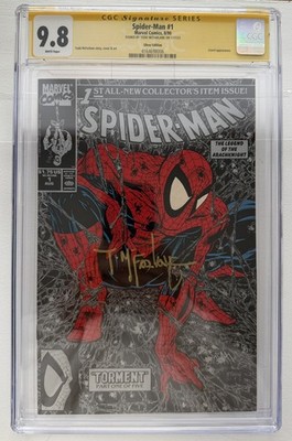Spider-Man 1 Silver Edition CGC 9.8 Signature Series signed by Todd McFarlane