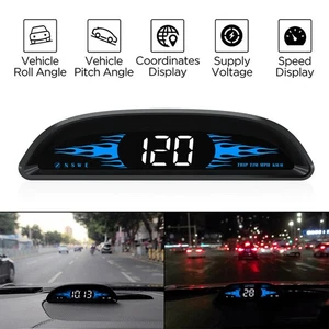 Neuf G2 HUD Voiture d'affichage tête vers le haut GPS Speedomètre Smart Clock Decor jauges numériques