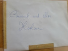 VTG FRAMED PHOTO PRINT "RATHAUS VON MUEHLHAUSEN" WITH LETTER TO CONSUL HARLAN — photo 3