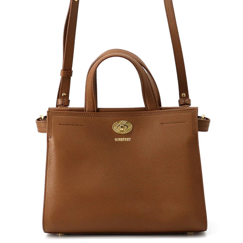 Burberry Cotswolds Mini Leather 1 8129093 Shoulder Bag Leather / Canvas #TZB4142