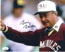 Bobby Bowden signed 8x10 Photo Coach Florida State Seminoles JSA Authentication