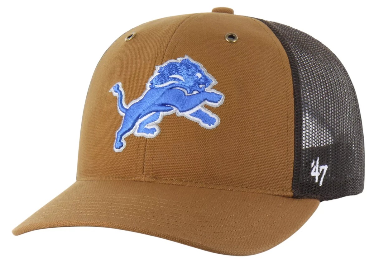 Detroit Lions Carhartt x 47 Brand Trucker Snapback Hat Mens NFL