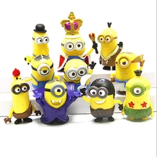 10PCS/ Set kawaii Minions Figurines Toys 3D Eye Despicable Minions Action Figure