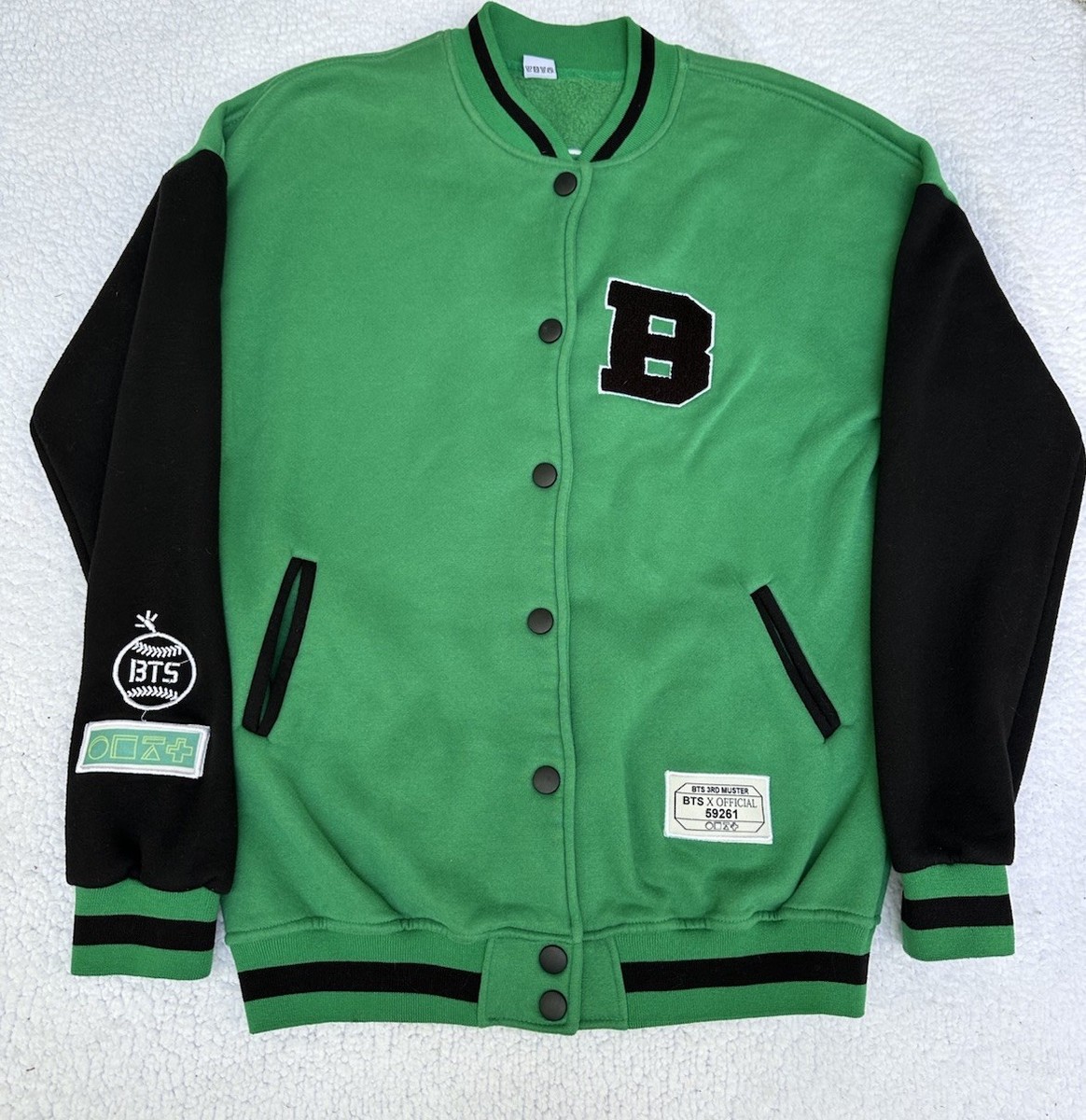 アイドル BTS 3RD MUSTER ARMY.ZIP+ BASEBALL JUMPER Rare BTS 3rd Muster Army Zip Jacket, Green, Large, K-Pop, Jung