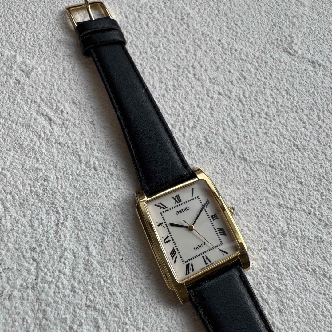 Seiko Dolce 5E31-5000 Tank Rectangular Gold Quartz Me… - Gem