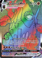 Pokemon Coalossal VMAX 189/185 Arcobaleno Raro Vivid Voltage Near Mint