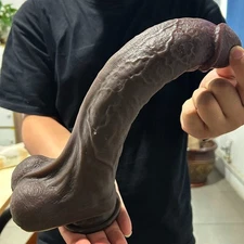 Liquid Silicone Realistic Huge Dildo Cock Suction Cup Women Sex Toys Thick Dong