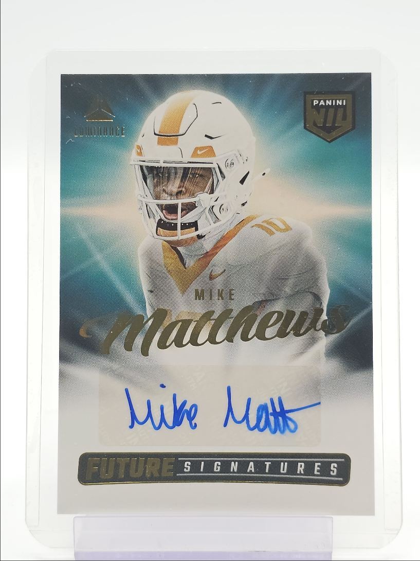 MIKE MATTHEWS 2025 LUMINANCE NIL FUTURE SIGNATURES FOOTBALL AUTO Q6846