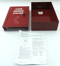 GE SECURITY WARDEN FLOOR STATION 6830-NY-S-U With Edwards Backbox