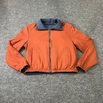 LORO PIANA Reversible Bomber Jacket Men's Size M Blue/Orange | eBay
