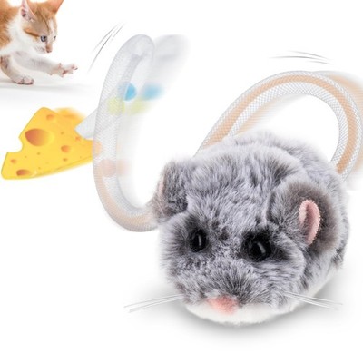 Migipaws Interactive MigiMouse Cat Toy 360° Rolling & Spin with Wiggling Tail...