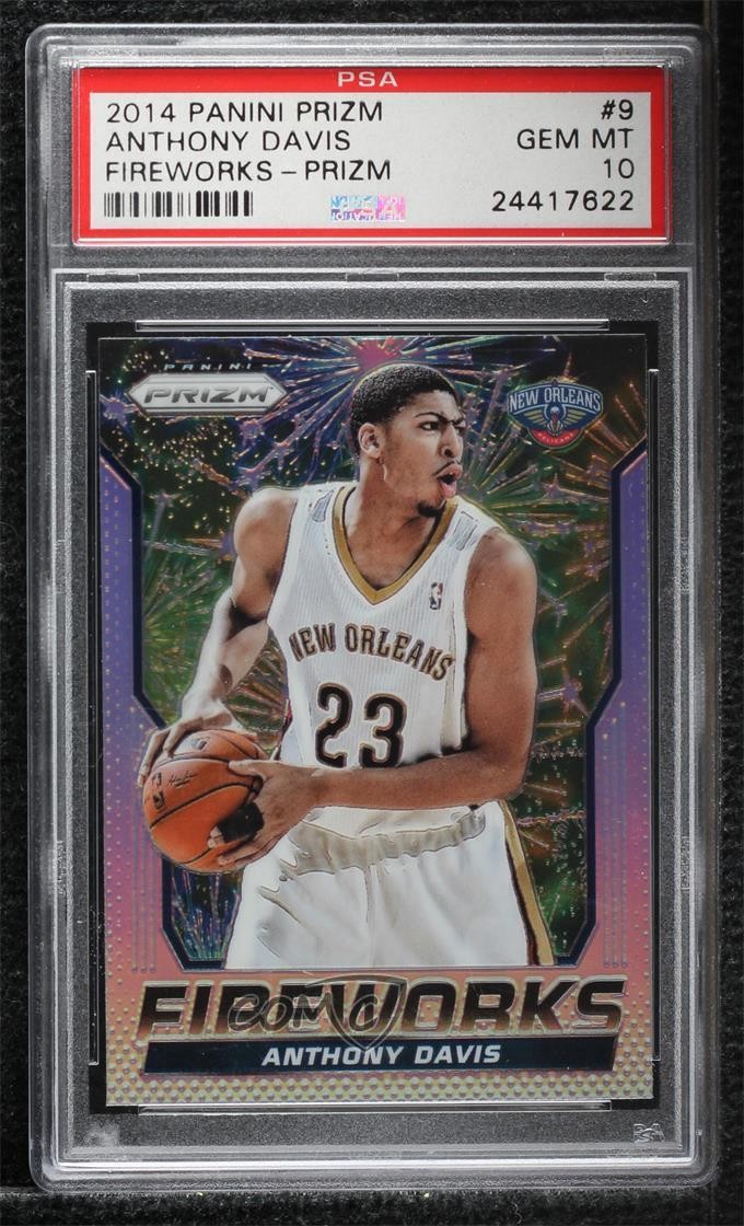 2014-15 Panini Prizm Fireworks Prizm Anthony Davis #9 PSA 10 GEM MT