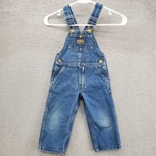 Vintage OshKosh B'Gosh Bib Overalls Size 2T Vestbak Denim Blue USA Made