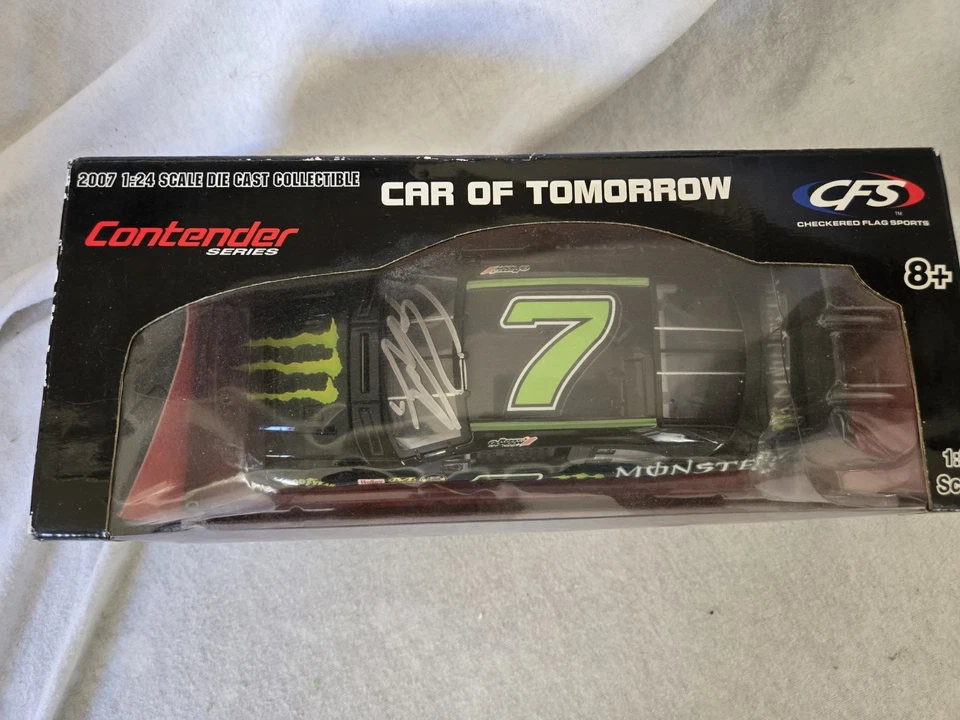 1:24 NASCAR Diecast #7 Robby Gordon Monster Energy, Car of Tomorrow Contender. - Image 3 of 4