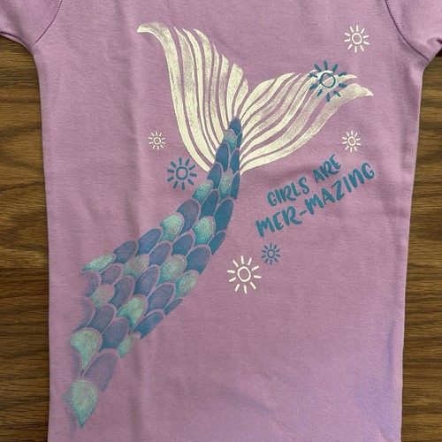 Carter’s 4pc Cotton Summer Pajamas Set Girls 7 7A Shorts Pants Mermaid NWT! - Picture 5 of 15