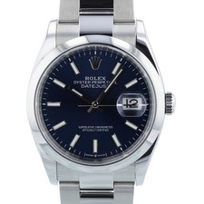 Rolex Datejust 36 126200 36mm Blue Dial Steel Oyster Smooth 2023 Box & Papers