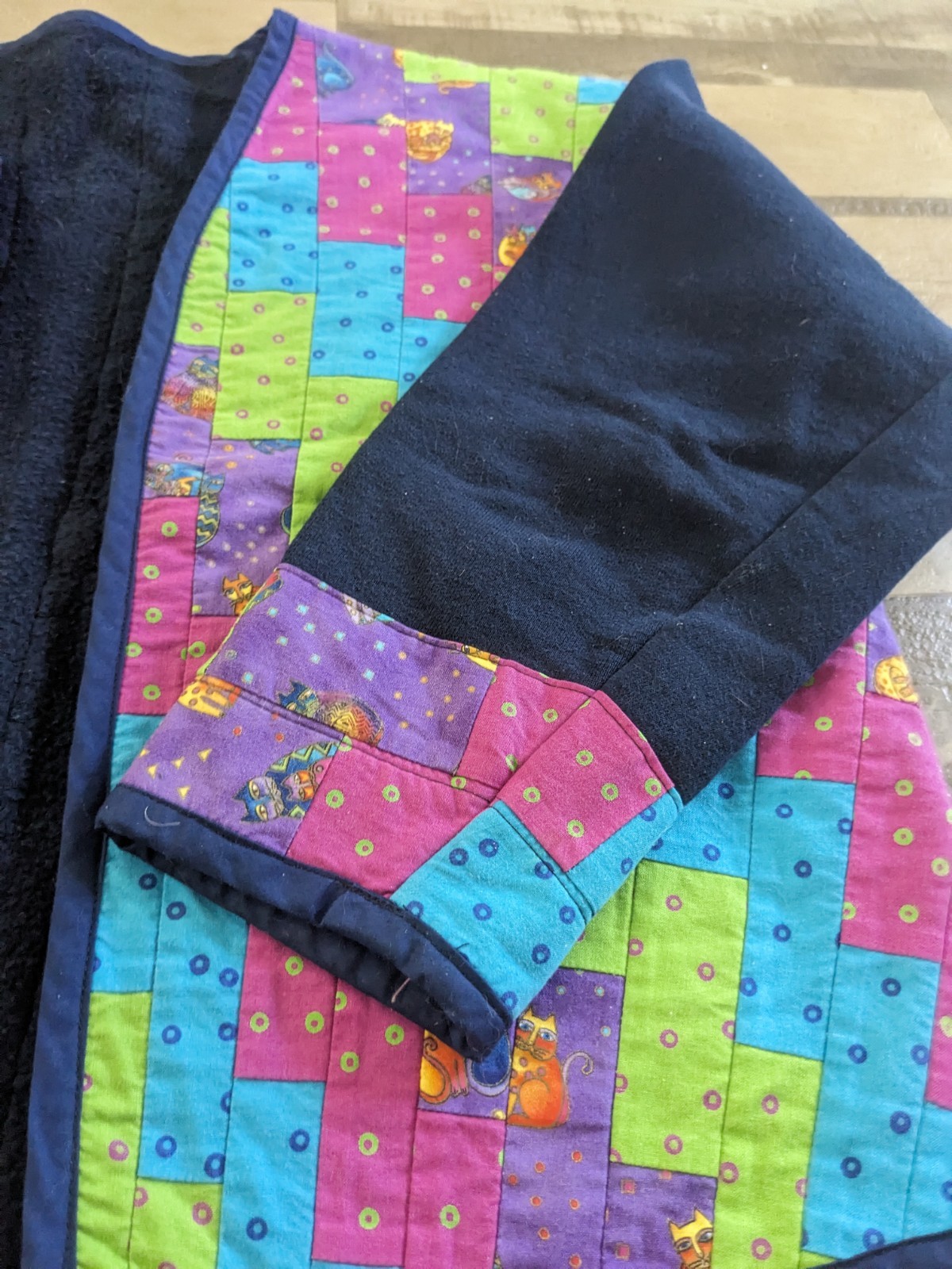 Cat Quilt Cotton Patchwork Jacket Handmade Cat La… - image 12