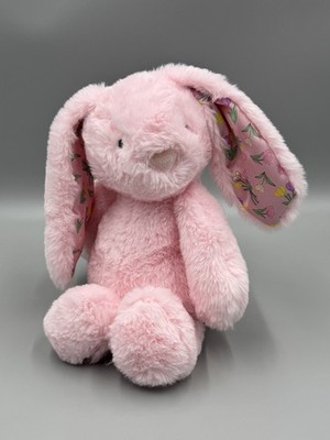 Spark Create Imagine Pink Bunny Rabbit Rattle Plush Floral Ears 13  Stuffed Toy