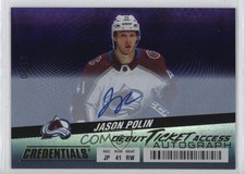 2024-25 Upper Deck Credentials Horizontal Purple 4/15 Jason Polin #146 Auto 1jz3