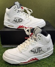 Supreme x Air Jordan 5 Retro White for Sale | Authenticity Supreme x Air Jordan 5 Retro White for Sale | Authenticity