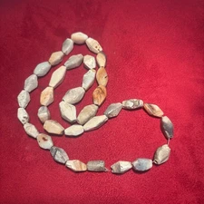 Antique Agate 35 Beads Handmade  Necklace