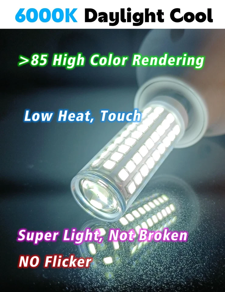 JD E11 Led Candelabra Bulbs 75 Watt Equivalent Dimmable, E11 7W 750LM Dayligh... - Image 3 of 4