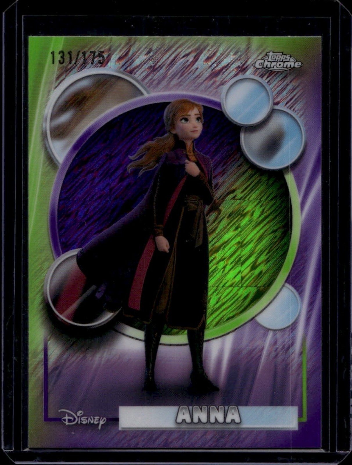 2026 Topps Chrome Disney Anna #169 Purple & Light Green Shimmer Refractor /175