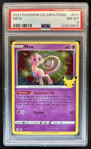 2021 Pokemon SWSH Celebrations Mew Holo #011/025 PSA 8