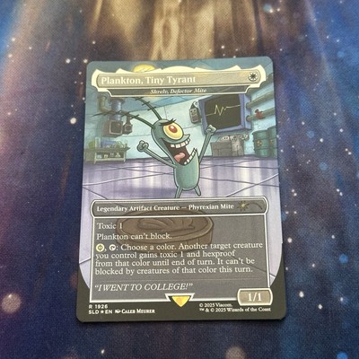 Plankton, Tiny Tyrant Borderless Foil MTG Single, Secret Lair, Rare 1926 NM 